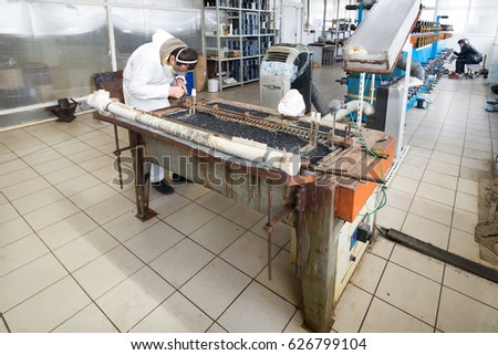 Sofrino Russia April 2017 Industrial Tinning Stock Photo