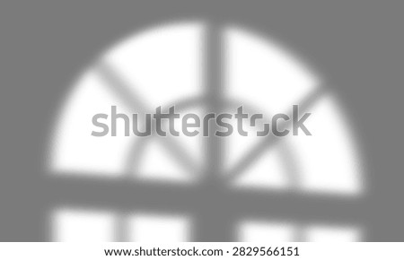 A soft arch window shadow cast on a grey wall, creating a minimal and modern background for graphic design and photography overlays.