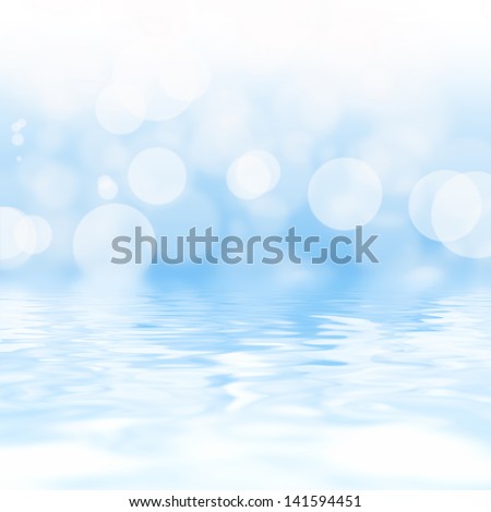 soft background abstract texture with lights cycle bokeh and reflect on water