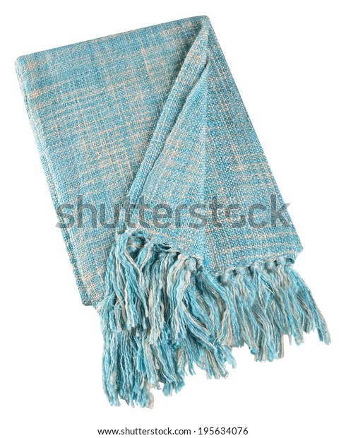 Soft Blanket Against White Background Stock Photo (Edit Now) 195634076