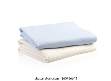 Soft Blankets Isolated On White Background