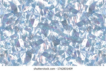 Soft Blue Mother Of Pearl Texture In Facets Pattern