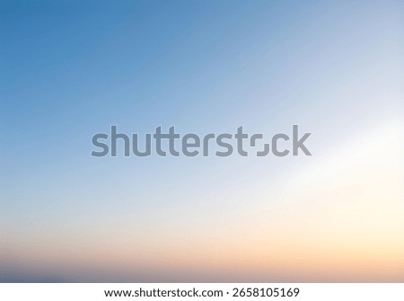 Soft blue and orange gradient sky background, minimal and clean, isolated on white background, suitable for technology and creative presentations.