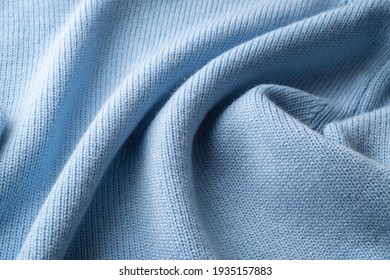 Soft blue wool sweater close-up - Powered by Shutterstock