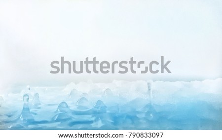 Soft Blur  & Cool Background ( Cool tone) - taken in the refridgerator and ratate picture 180°C  to make picture like small ice moutain