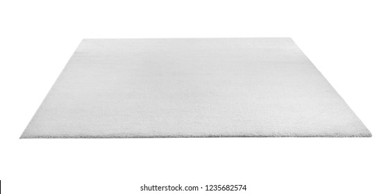 Soft carpet on white background. Interior element