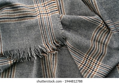 Soft Cashmere Wool Blanket, Colorful Plaid Scarf