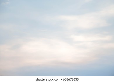 Soft Cloud With Blue Sky Background