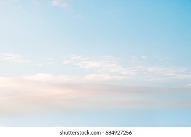 Soft Cloud With Blue Sky Background