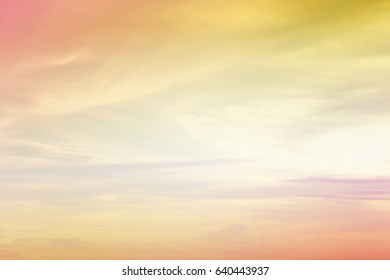 Soft cloudy is gradient pastel,Abstract sky background in sweet color.