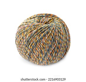 Soft Colorful Woolen Yarn On White Background