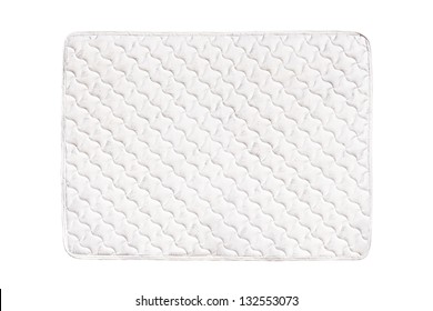 Soft comfortable quilted mattress isolated on white background