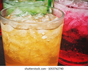 Soft Drink With Ice Cubes