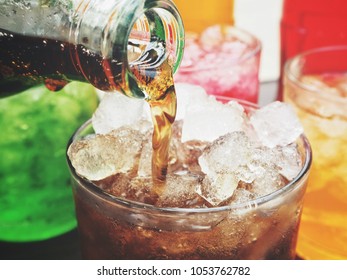 Soft Drink With Ice Cubes