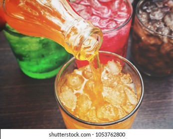 Soft Drink With Ice Cubes