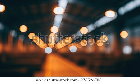 A soft focus background featuring numerous out-of-focus light sources creating a beautiful bokeh effect with warm orange and white tones, perfect for adding a dreamy or festive touch to any design.
