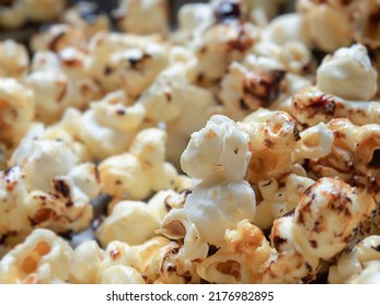Soft focus of Homemade Caramel Popcorn with blured background copy space on left side - Shutterstock ID 2176982895