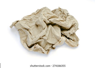 Soft Focus Of Maul Bulk Brown Napkin Paper With Clipping Path