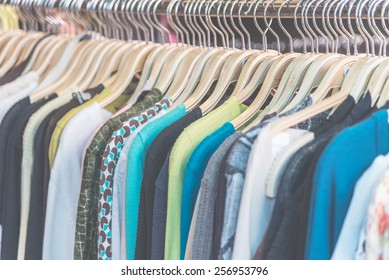Soft Focus On Clothes Retail Shop Stock Photo 256953796 | Shutterstock