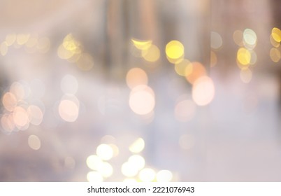 Soft Focus Smoke Abstract City Light Blur Blinking. Light And Shadow Pastel Color Horizontal Background.