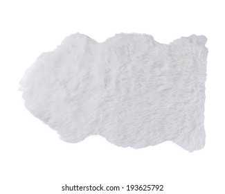 Soft Fur Carpet Isolated On White Background