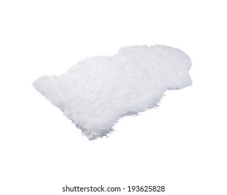 Soft Fur Carpet Isolated On White Background