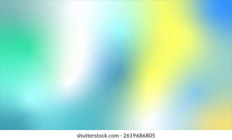A soft gradient background featuring a blend of pastel green, blue and yellow hues, creating a dreamy and serene visual effect.