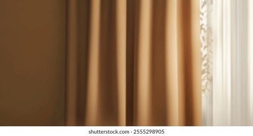 Soft light filtering through elegant curtains in a cozy interior.