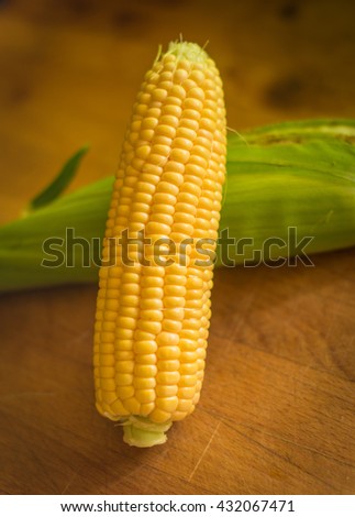 Similar – fresh ripe corn cobs Food