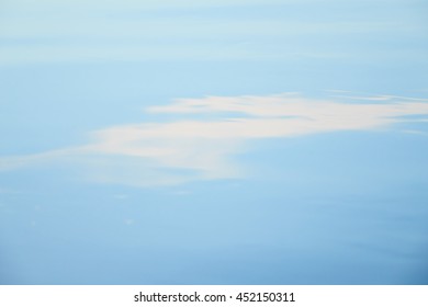 soft light  in  reflection of  water surface                               