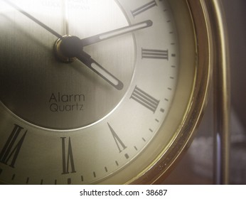 Soft look to a clock.