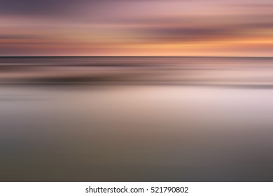 Soft motion blur sunset for background.