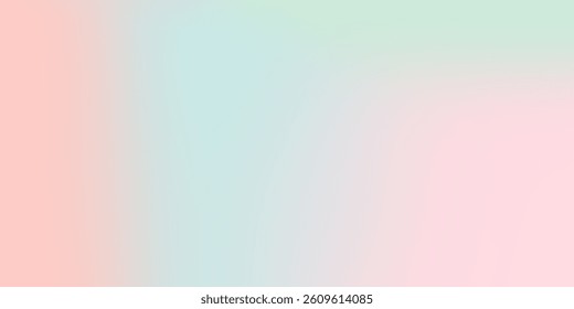 A soft, multicolor pastel gradient featuring peach, mint, and baby blue tones.