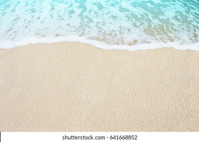 Soft Ocean Wave On Sandy Beach Stock Photo (Edit Now) 641668852