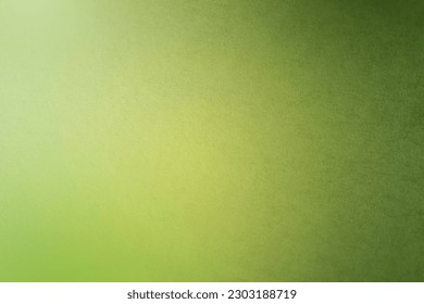 Soft olive dark green mixed color gradation with light pale green paint on blank craft environments friendly recycled cardboard box paper texture background with space design with minimal style