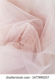 Soft Pink Blush Tulle, Net Texture