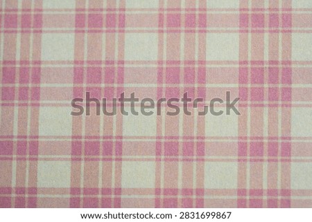 Soft Pink Plaid Pattern Background with Pastel Gingham Grid Texture