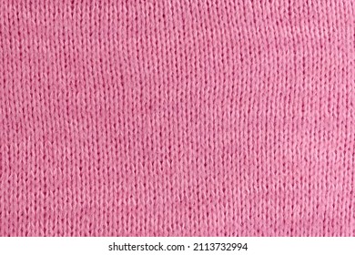 Soft pink woolen knitted textured cloth background mockup, copy space