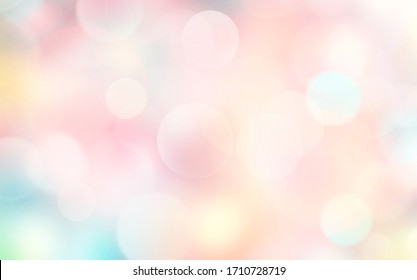 Soft rainbow colorful blurred lights background,defocused backdrop,summer texture,blurry wallpaper illustration.Multicolored bokeh.