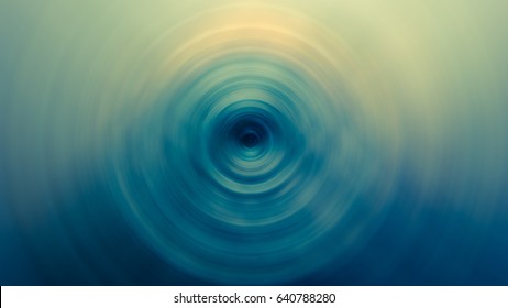 Soft Ripple Action Of Sound Sonic Wave Center, Blue And Yellow Pale-colored Texture Background