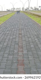 soft rubber soled walking path by the sea