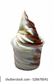 Soft Serve  Ice Cream In A Cup With Topping