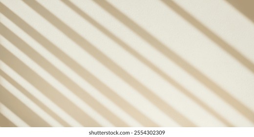 Soft shadows cast by sunlight creating a soothing pattern on a light wall. - Powered by Shutterstock