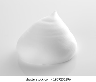 Soft Shaving Cream On White Background