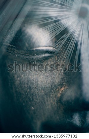 Similar – the hand of a woman touches the naked bottom of a statue