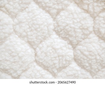 Soft Texture Of White, Fluffy Sheep Wool. Natural Fur Close-up For Designers.