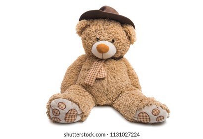 Soft Toy Bear Isolated On White Background