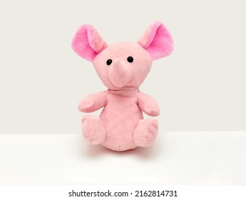 Soft Toy Elephant Isolated On White Background