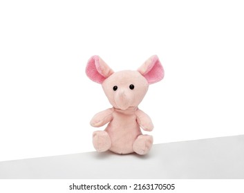 Soft Toy Elephant Isolated On White Background