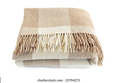 Soft And Warm Folded Alpaca Wool Blanket With Fringe